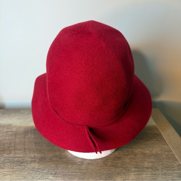 JERRY YATES Vintage Cherry Red Felt Hat Fedora Bowler Brim 50’s 40’s Mod Retro - Picture 5 of 11